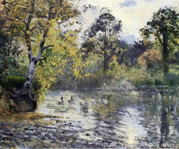 Paisajes Painting - El estanque de Montfoucault 1874 Camille Pissarro Paisajes arroyo